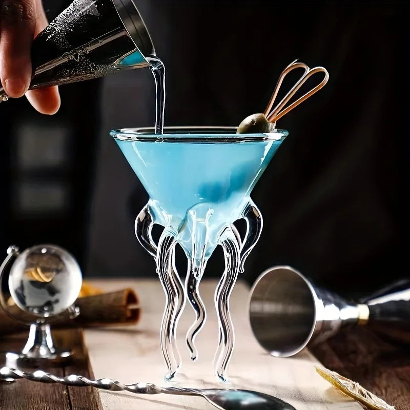 Unique, octopus-inspired cocktail glass
