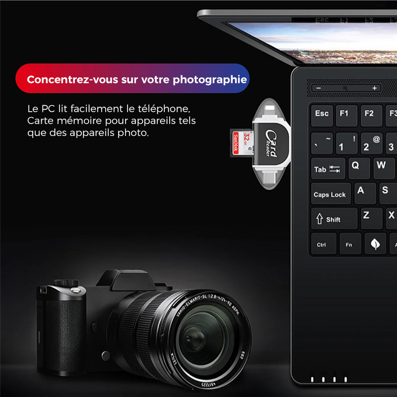 Universal 4-in-1 Sd Tf Card Reader