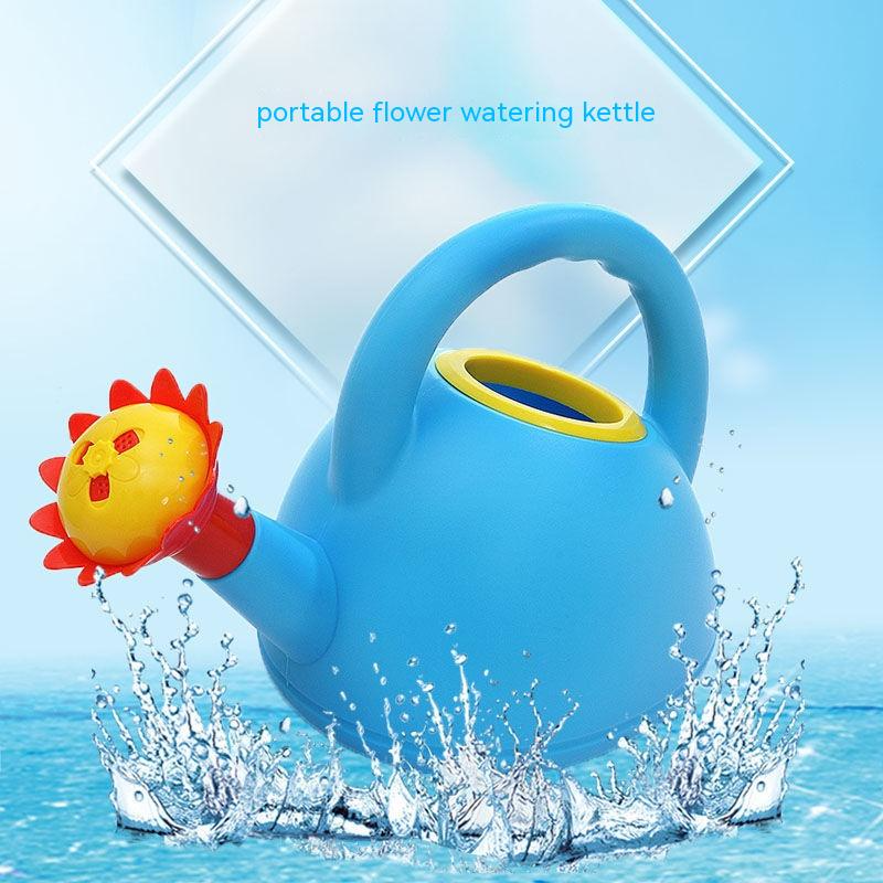 Children's watering can with flower mouth – Colorful plastic watering can for little gardeners