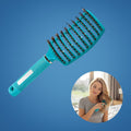 Quick Knot‑Free Detangling – Nylon Bristles with Scalp Massage Tips – For Thick or Curly Hair