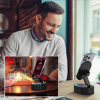 360° Adjustable Phone Stand with Built-in Bluetooth Speaker