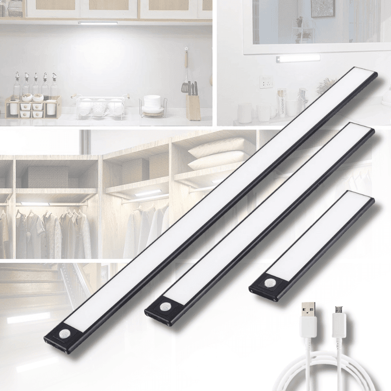 Rechargeable sensor LED strips