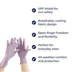 Breathable Cooling Fabric – Open Finger Touchscreen – Lightweight Comfort – Outdoor Driving & Cycling