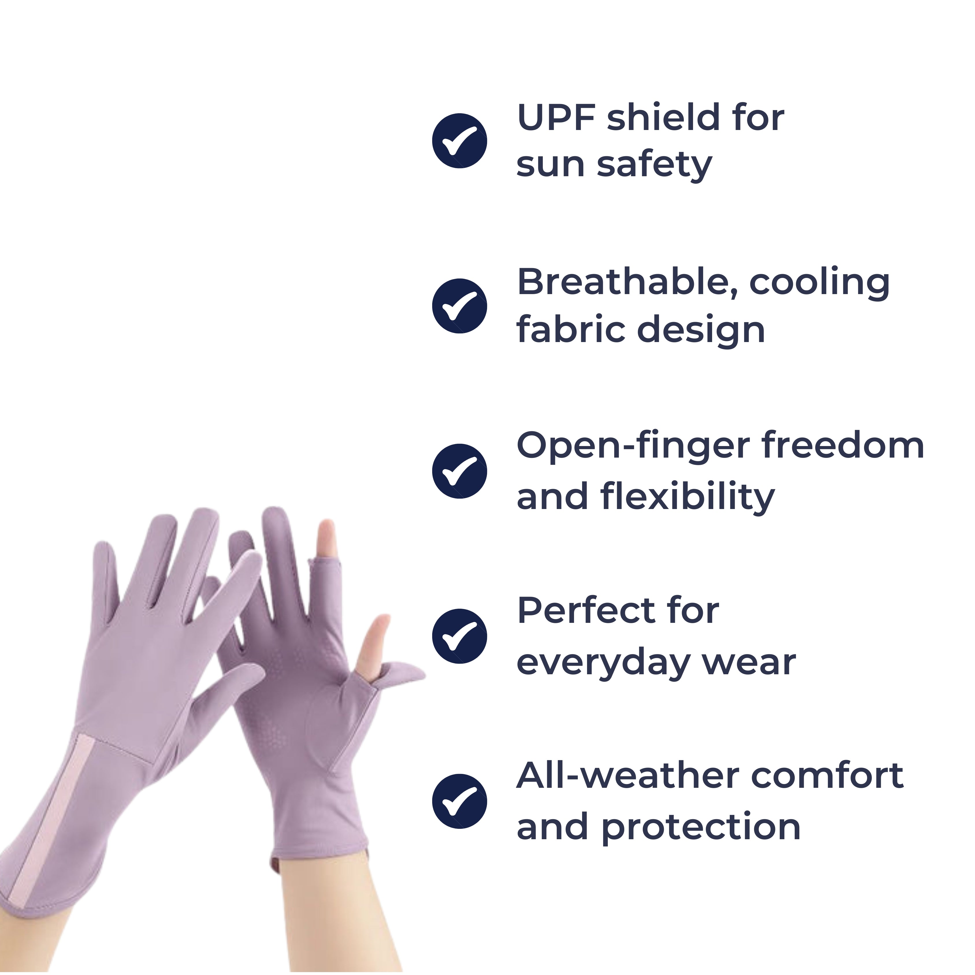 Breathable Cooling Fabric – Open Finger Touchscreen – Lightweight Comfort – Outdoor Driving & Cycling
