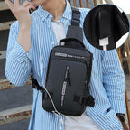 Multi-purpose chest pocket with charging port