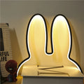 USB rechargeable rabbit night light with color change function