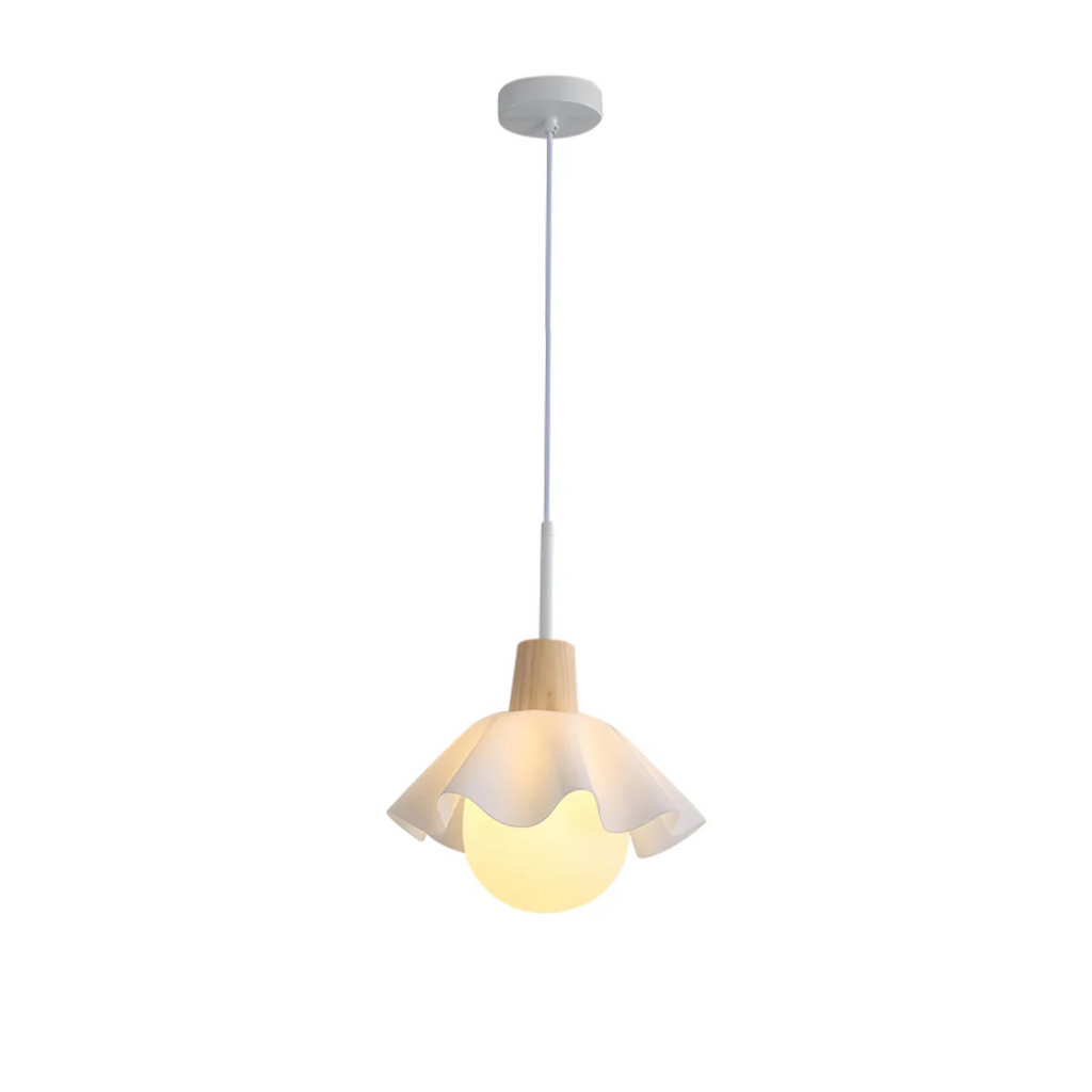 Flower-shaped pendant lamp