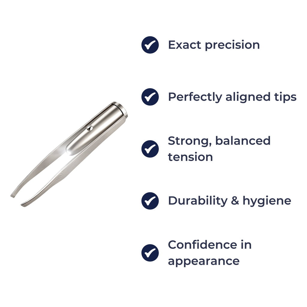Rust-Resistant Stainless Steel – LED Light Precision Grip – Long-Lasting At-Home Grooming