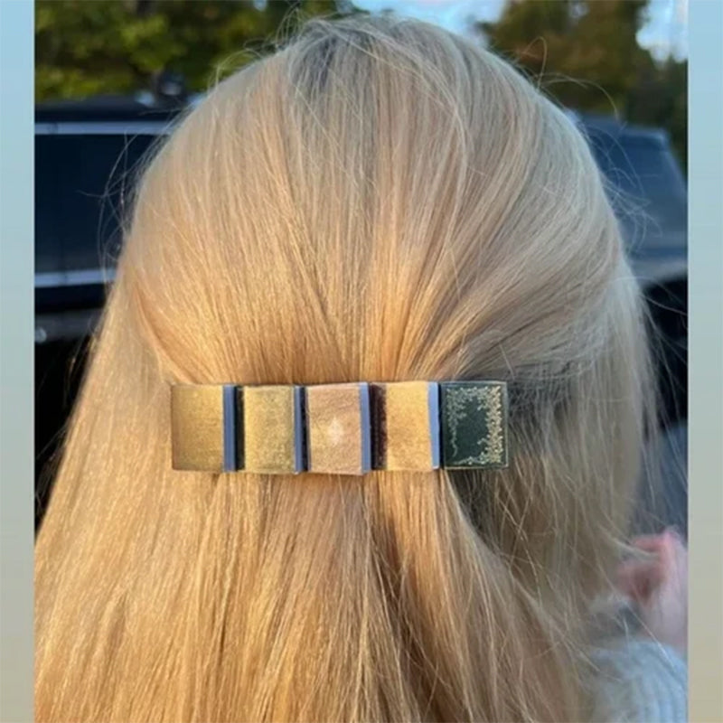 Miniature Book Hairpin Barrette