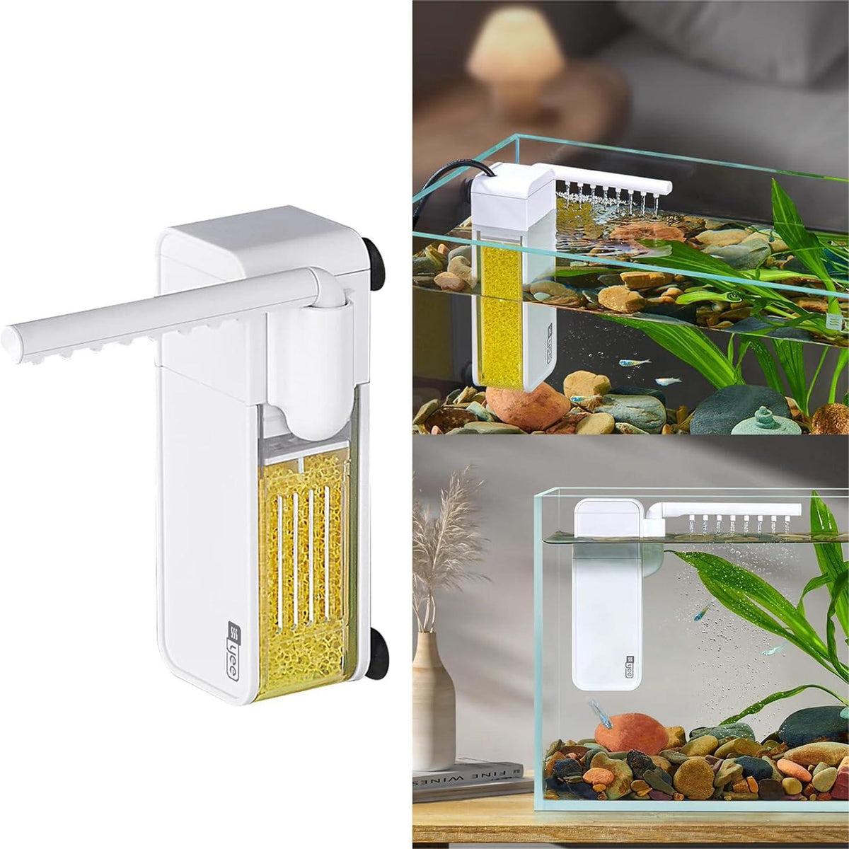 Quiet Fish Tank Aquarium Wall-Mounted Water Filter