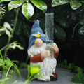 Gnome Garden Statue with Resin Rain Gauge