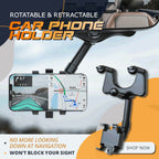 Rotatable and extendable car phone holder