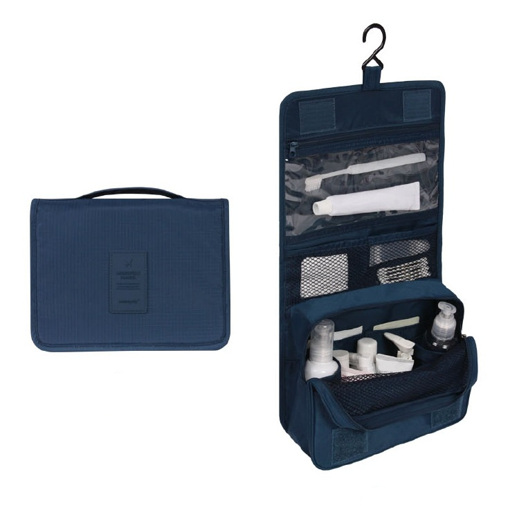 TravelEase – Water-repellent cosmetic bag with hook and compartments | Travel toiletry bag