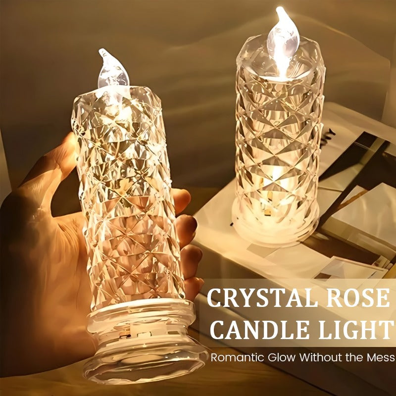 Crystal Rose Candle Holder - Romantic charm without being messy