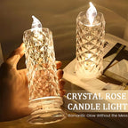 Crystal Rose Candle Holder - Romantic charm without being messy