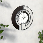 Quiet geometric wall clock with peaceful run for tranquil spaces