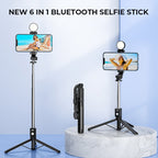 New 6 in 1 Bluetooth Selfie Stick