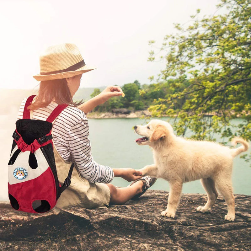 Portable backpack for dogs and cats on travels