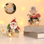LED Christmas Wooden Ornaments Lighting