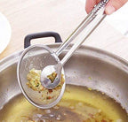 Frying Tong With Strainer Stainless Steel