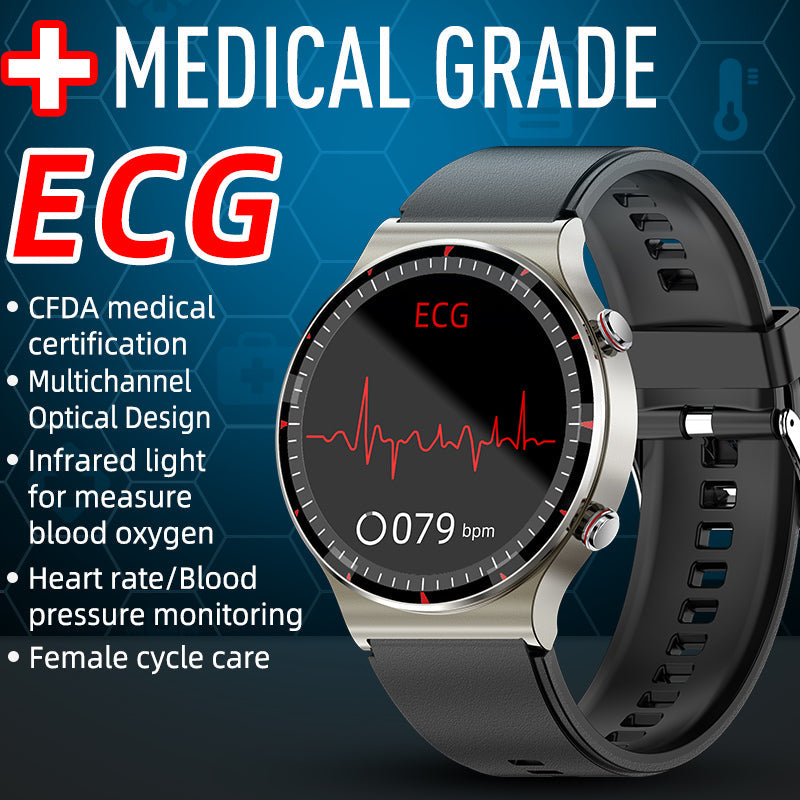 CFDA EKG Blood Oxygen Heart Rate Health Monitoring Smart Watch