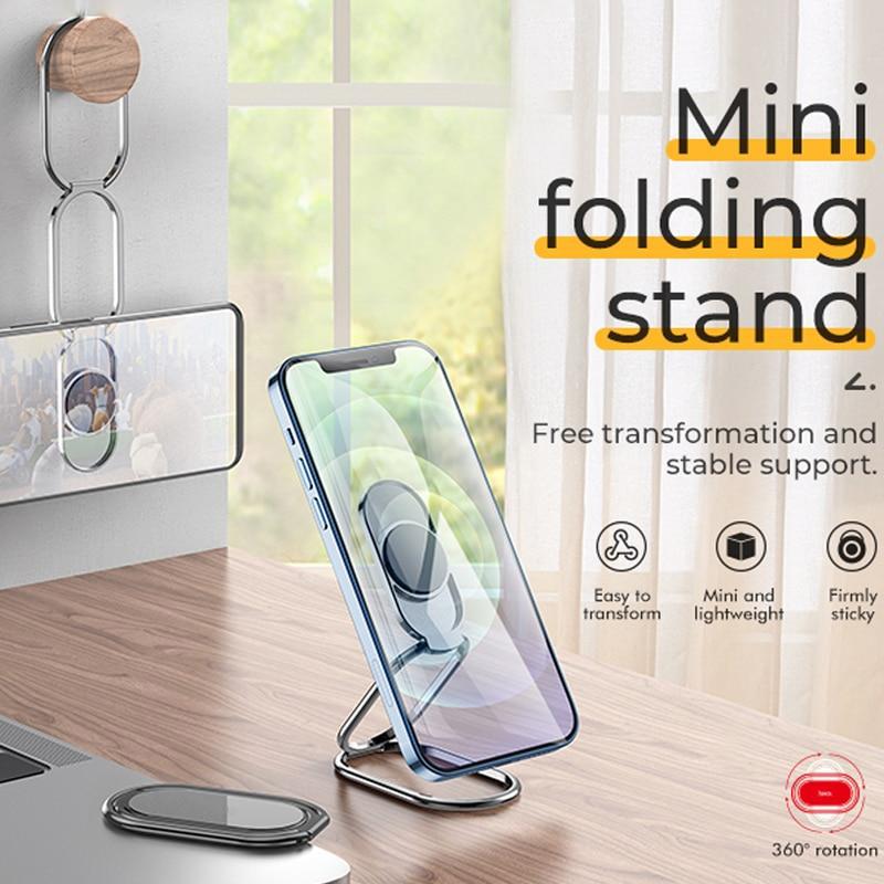 Metallic foldable phone holder