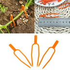 Garden plants support clamps made of plastic for optimal plant stability