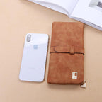 Long wallet with two compartments for women