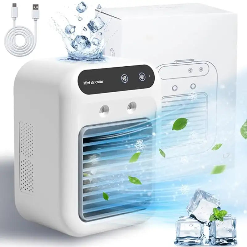 Compact Portable Air Conditioner Fan with USB Charging
