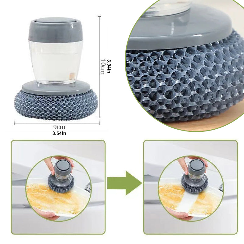 Kitchen soap dispenser hand brush