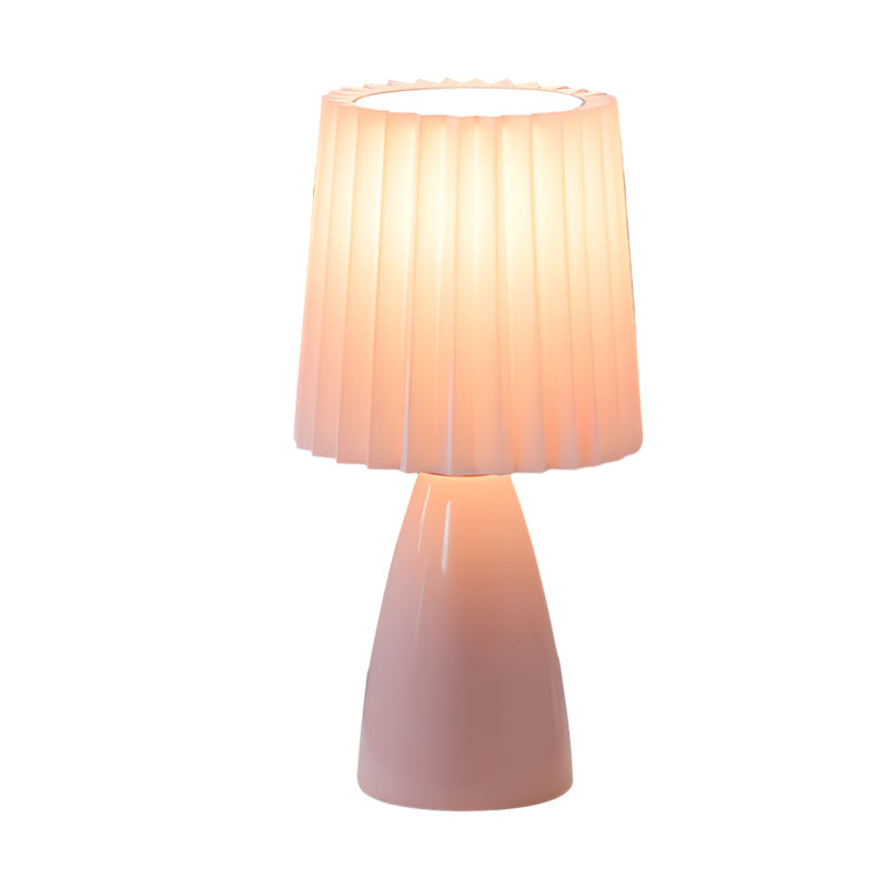 Dimmable Desk Lamp | Glass Base with USB Port for Adjustable Lighting in Home Office or Study | Pink Shade Lamp