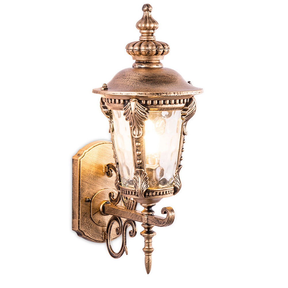 Outdoor Vintage Glass Wall Lantern Light