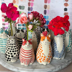 Dotted Cat Vase