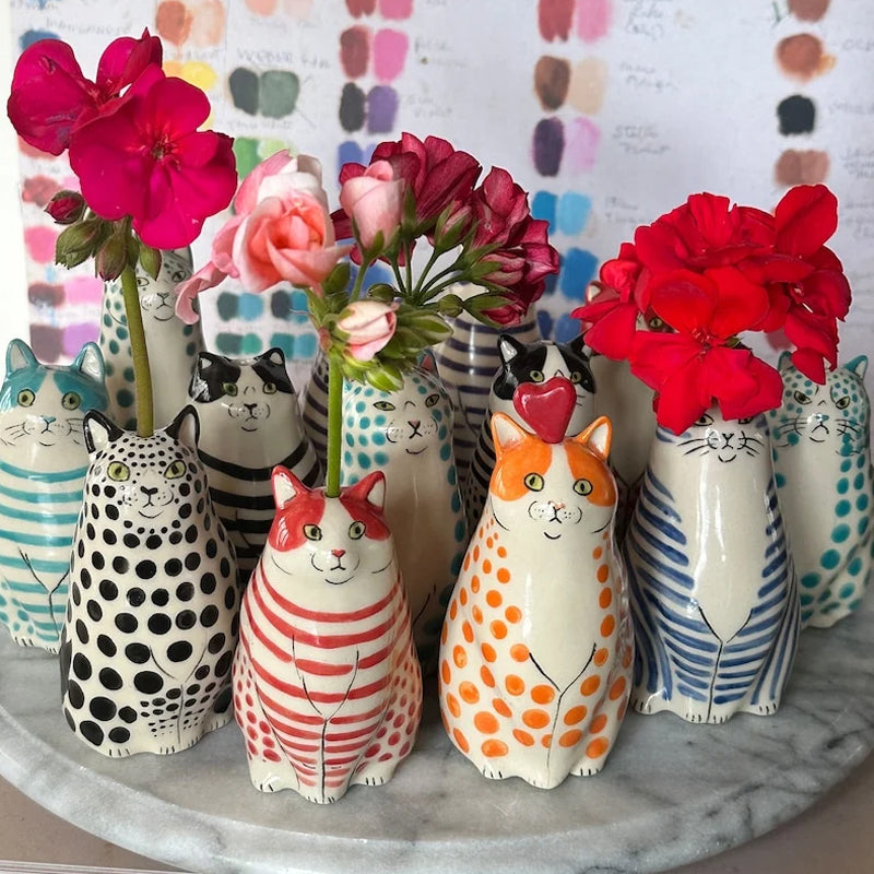 Dotted Cat Vase