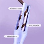 2 in 1 Rotating Ceramic Curling Wand, 1.26 in Automatic Hair Curler