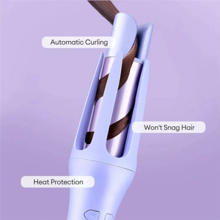 2 in 1 Rotating Ceramic Curling Wand, 1.26 in Automatic Hair Curler