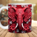 3D Elephant Flower Mug
