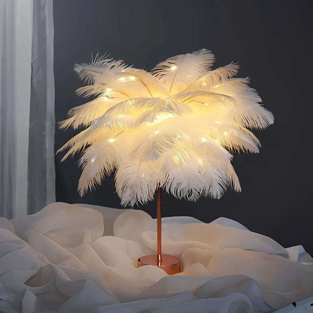 Atmospheric Feather Palm Tree Lamp - LumaPalm
