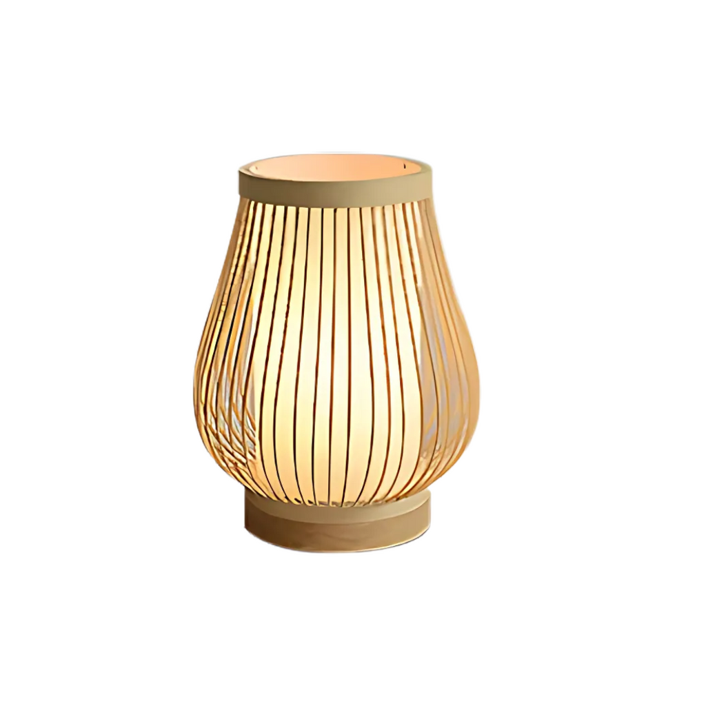Japanese LED Table Lamp made of Bamboo