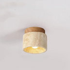 LysSten – Built-in travertine chandelier for hallways and staircases