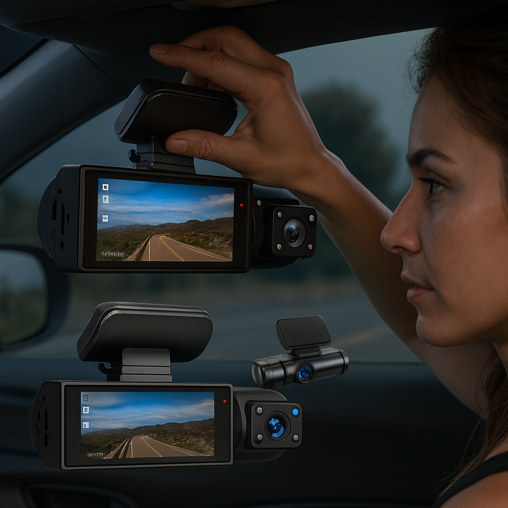Dash Cam Dual Camera 1080p Night Vision Wide Angle Car DVR