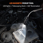 Telescopic Magnetic Pickup Flashlight