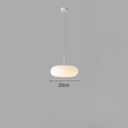 Modern Cream Pendant Lamp in Simple Chandelier Style with Warm LED Lighting