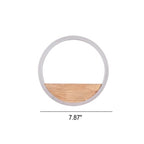 Lumoshelf LED Wall Light | Solid Wood with Shelf | Round Wall Lamp | Warm & White Light