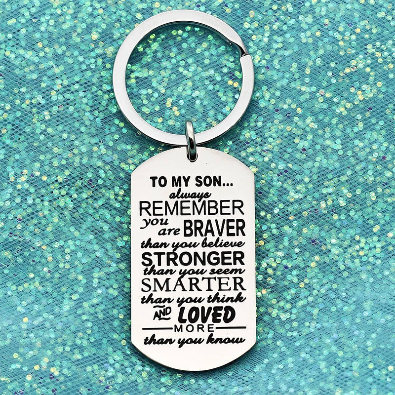 Mother's Day Engraving Metal Keychain with Box