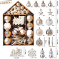 Christmas Ball Ornaments with Hanging Hooks, Multi-Piece Sets
