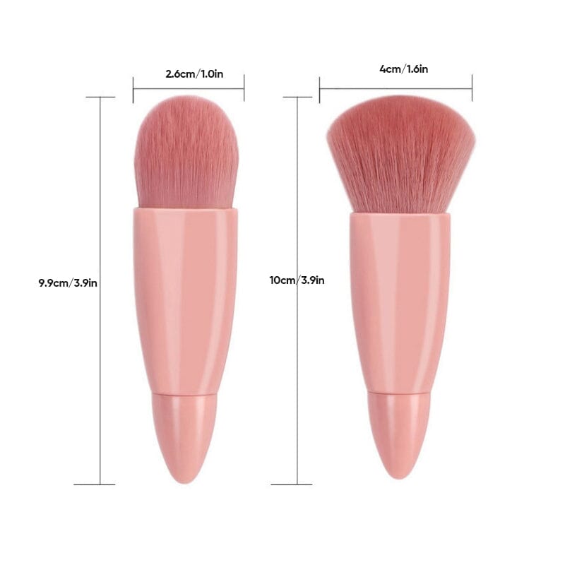 Portable Makeup Brush with Mirror