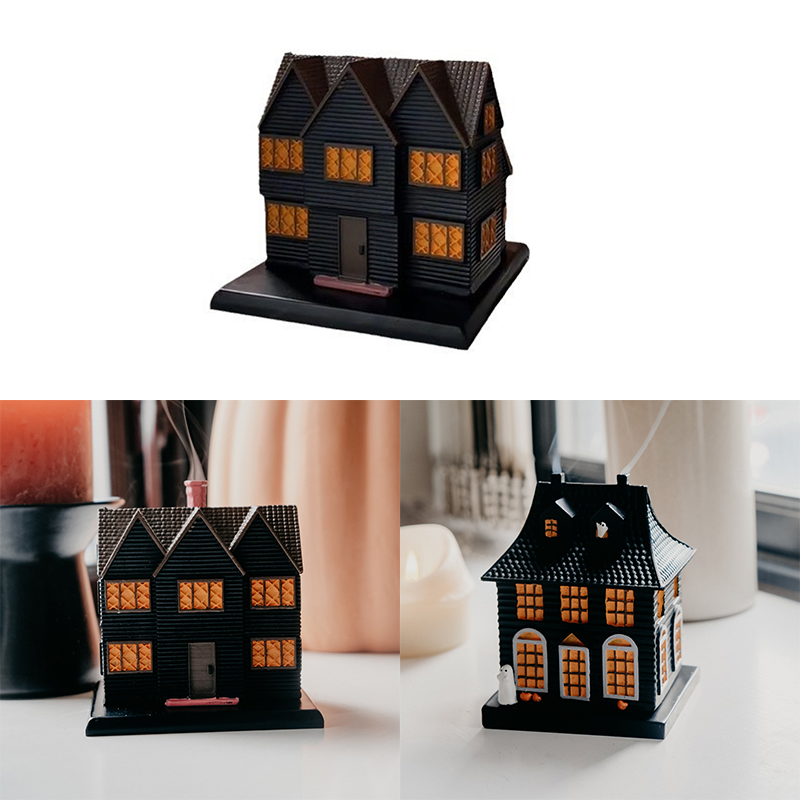 Witch House Halloween Autumn Incense Holder