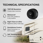 HD Wireless Backup Camera for RVs Trucks and Trailers with Night Vision