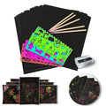 Magical scratch card set with rainbow colors
